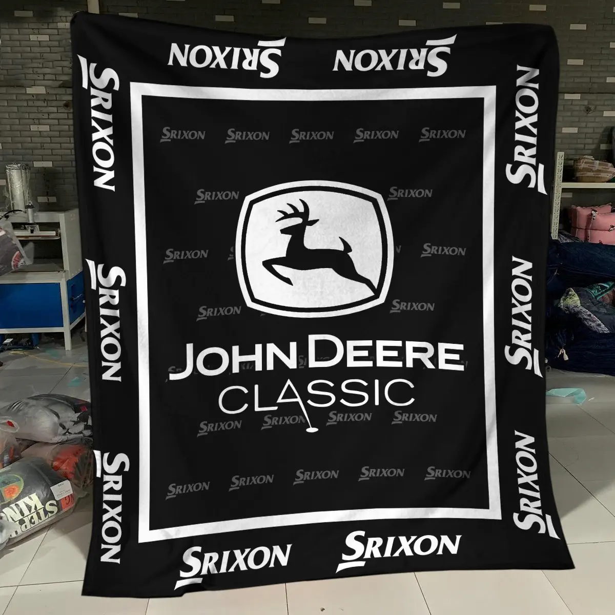 John Deere Classic Tournament Srixon Brand Exclusive Logo All Over Prints BLJDC221024A01SRBLK - Blanket