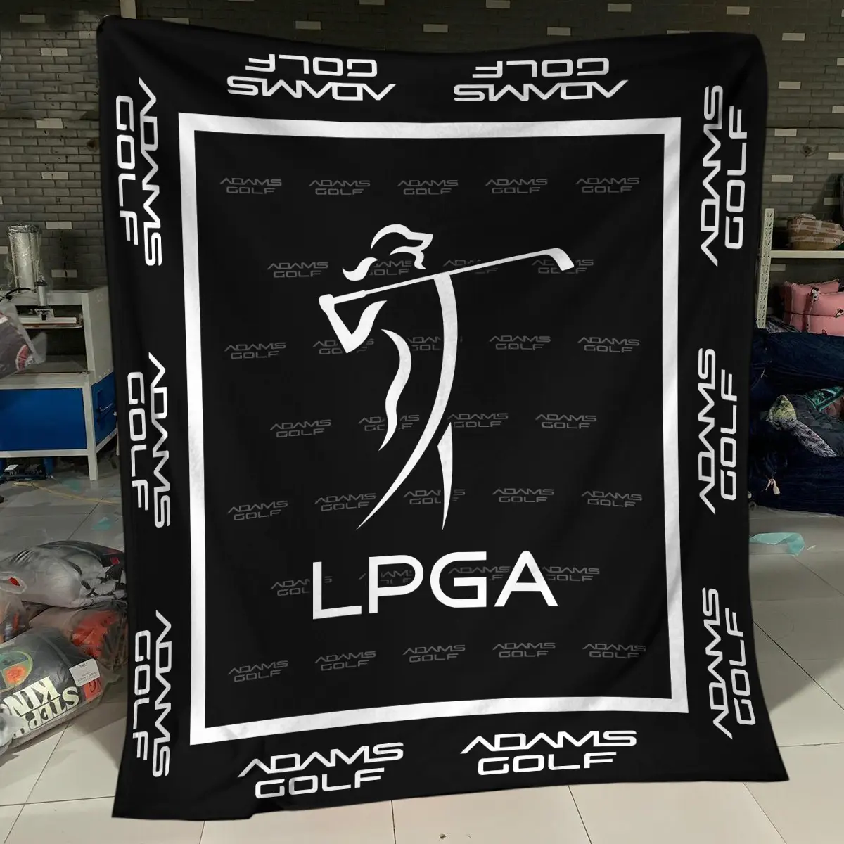 LPGA Tournament Adams Golf Brand Exclusive Logo All Over Prints BLLPGA221024A01AGBLK - Blanket