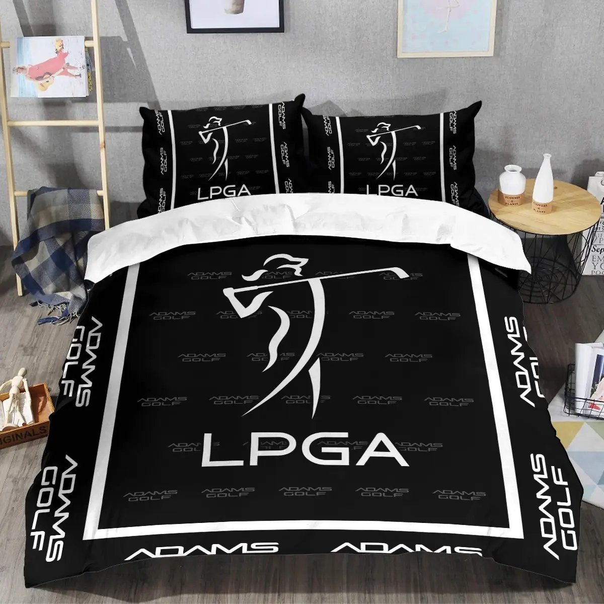 LPGA Tournament Adams Golf Brand Exclusive Logo All Over Prints BLLPGA221024A01AGSJT - Bedding Set