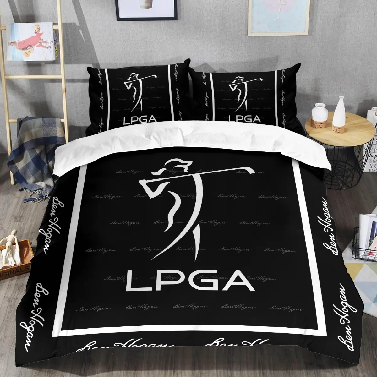 LPGA Tournament Ben Hogan Brand Exclusive Logo All Over Prints BLLPGA221024A01BHSJT - Bedding Set