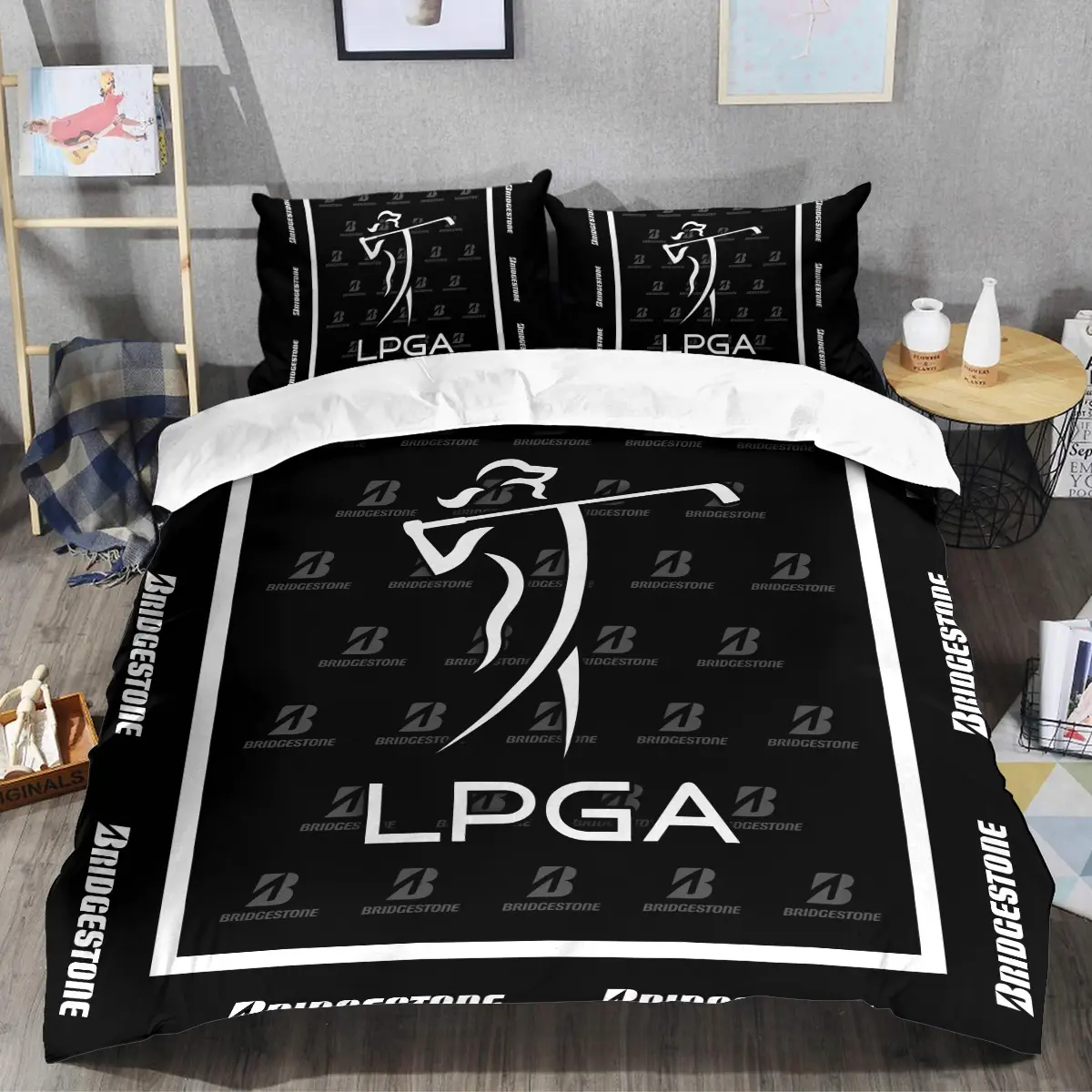 LPGA Tournament Bridgestone Golf Brand Exclusive Logo All Over Prints BLLPGA221024A01BRSJT - Bedding Set