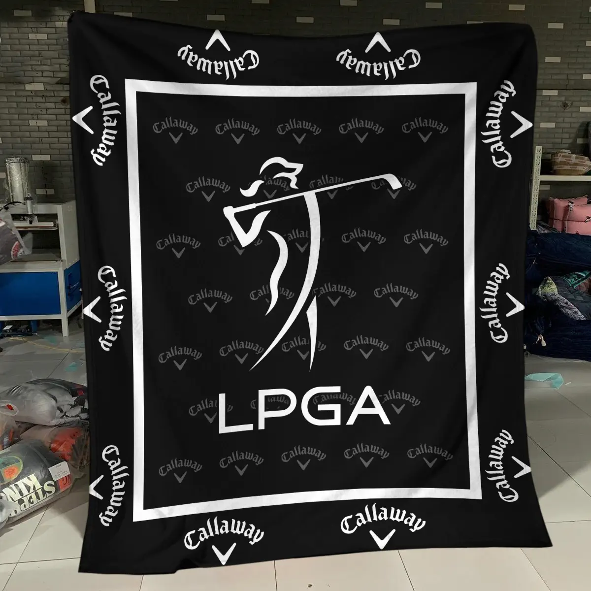 LPGA Tournament Callaway Brand Exclusive Logo All Over Prints BLLPGA221024A01CLWBLK - Blanket