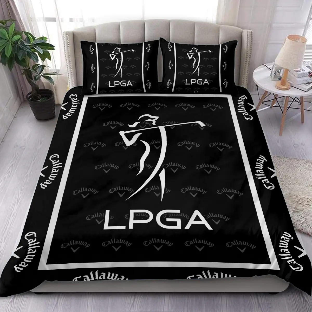 LPGA Tournament Callaway Brand Exclusive Logo All Over Prints BLLPGA221024A01CLWSJT - Bedding Set