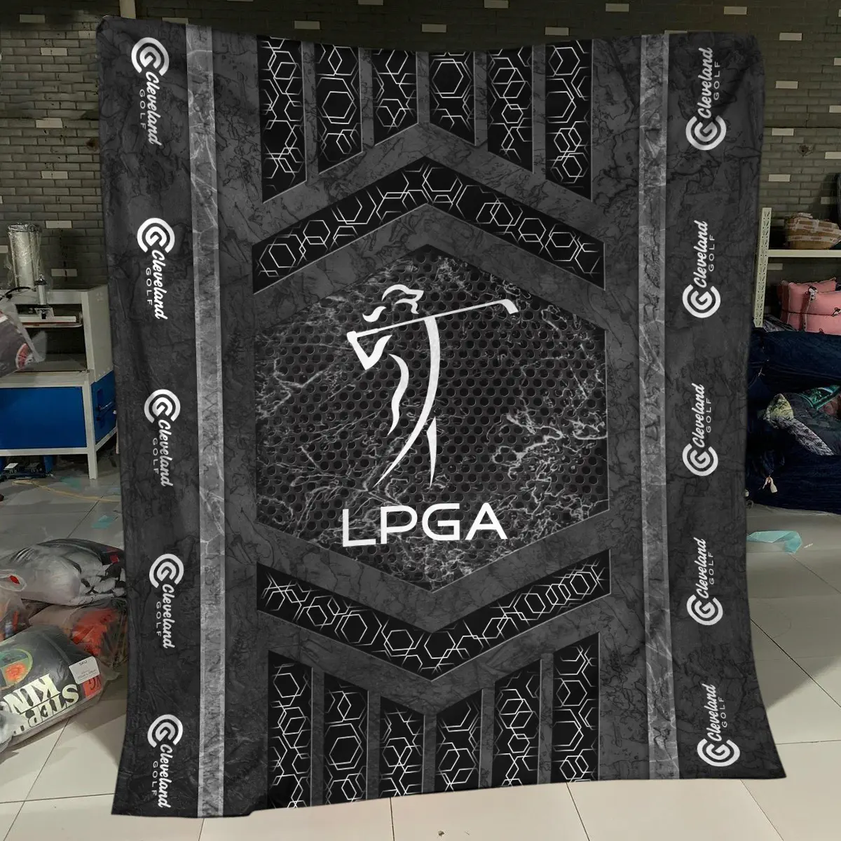 The Players Championship Tournament Cleveland Golf Brand Exclusive Logo All Over Prints BLTPS231024A01CLBLK - Blanket