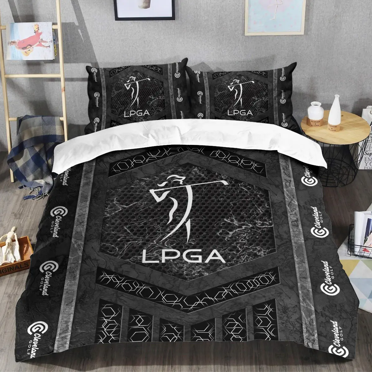 LPGA Tournament Cleveland Golf Brand Exclusive Logo All Over Prints BLLPGA231024A01CLSJT - Bedding Set