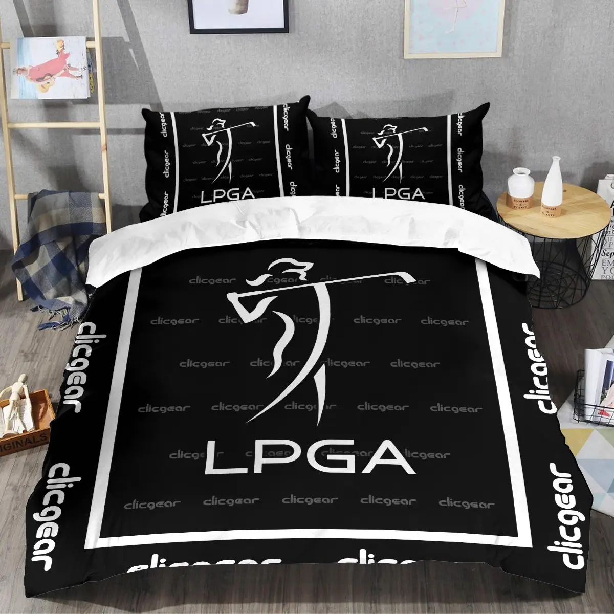 LPGA Tournament Clicgear Brand Exclusive Logo All Over Prints BLLPGA221024A01CLISJT - Bedding Set