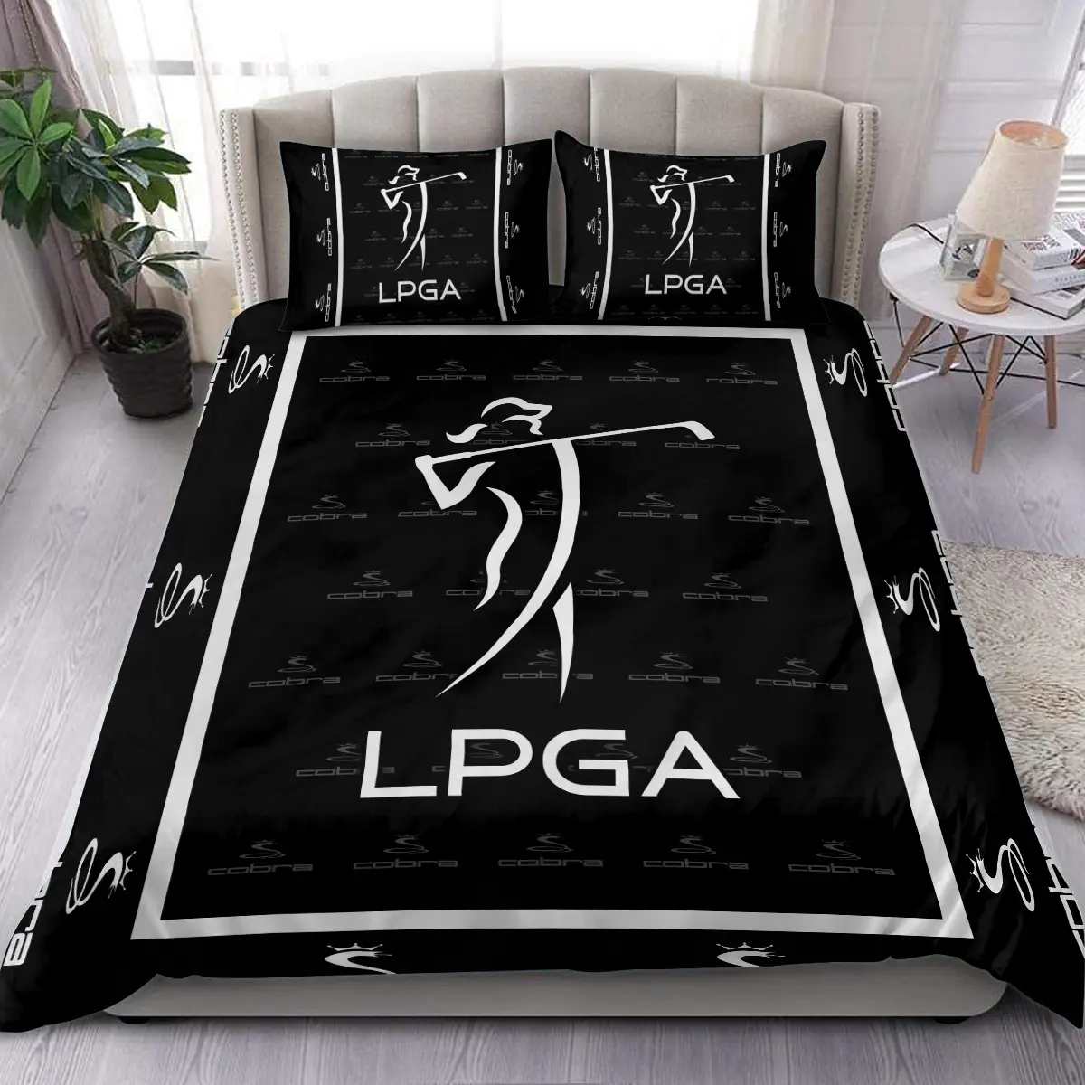 LPGA Tournament Cobra Golf Brand Exclusive Logo All Over Prints BLLPGA221024A01CBSJT - Bedding Set