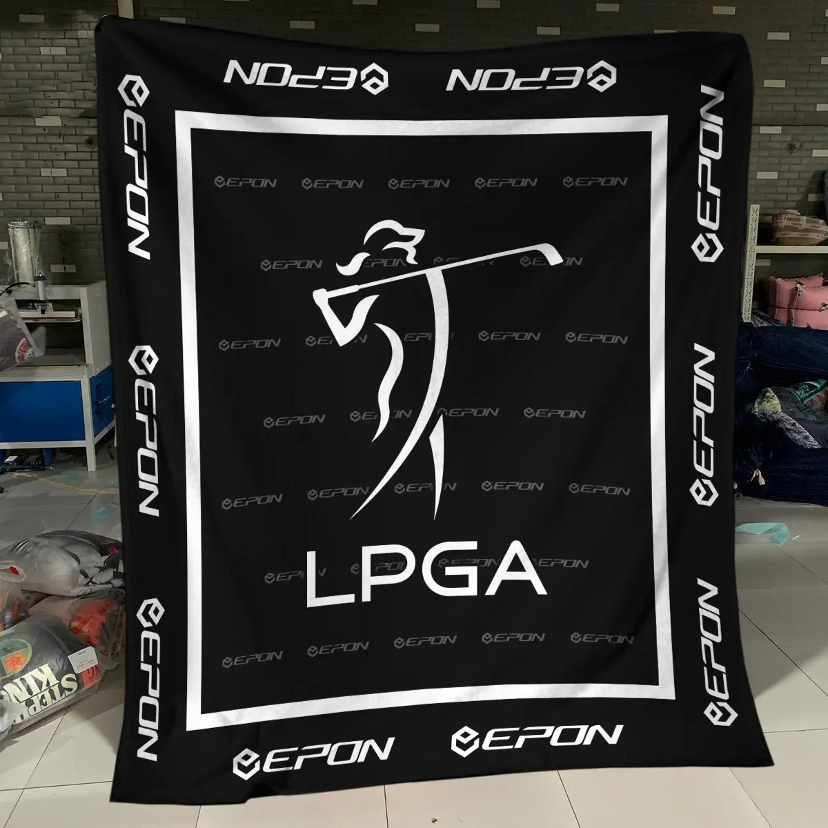 LPGA Tournament Epon Brand Exclusive Logo All Over Prints BLLPGA221024A01EPBLK - Blanket