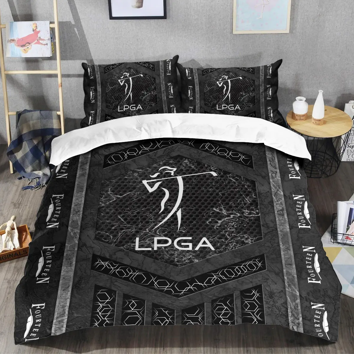 LPGA Tournament Fourteen Golf Brand Exclusive Logo All Over Prints BLLPGA231024A01FGSJT - Bedding Set