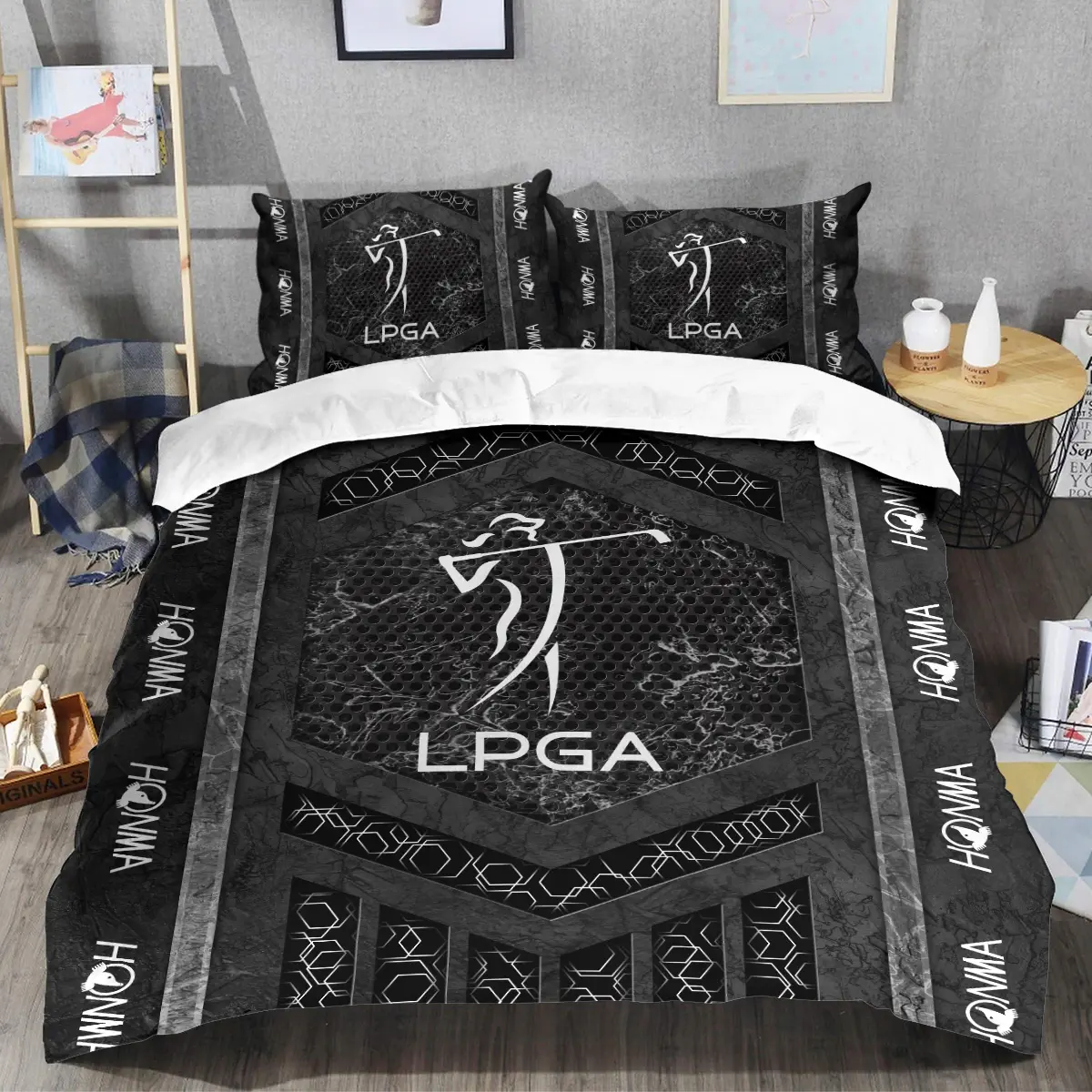 LPGA Tournament Honma Brand Exclusive Logo All Over Prints BLLPGA231024A01HOSJT - Bedding Set