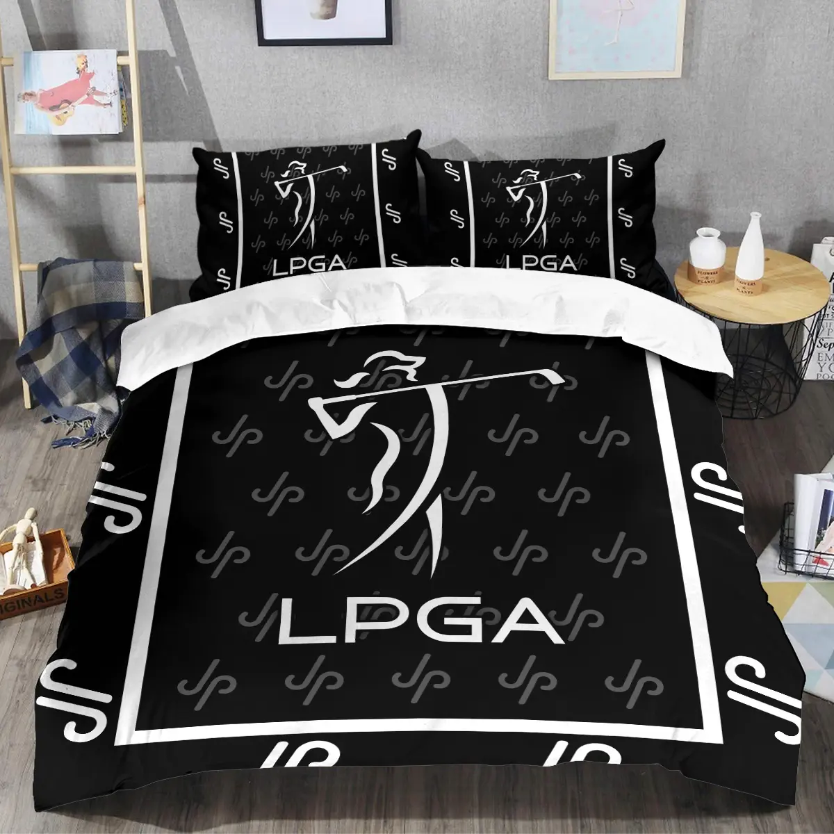 LPGA Tournament JP Golf Brand Exclusive Logo All Over Prints BLLPGA221024A01JPSJT - Bedding Set