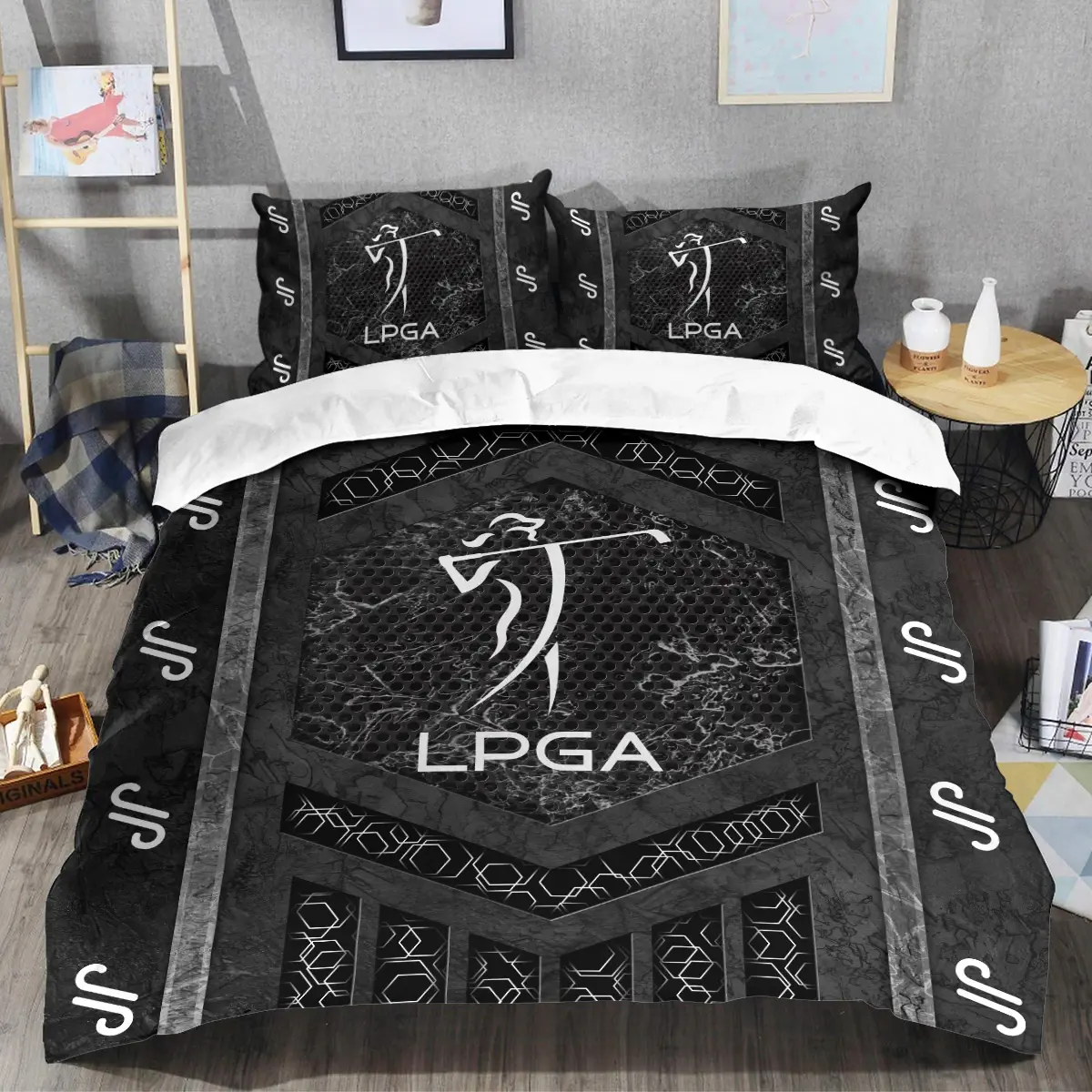 LPGA Tournament JP Golf Brand Exclusive Logo All Over Prints BLLPGA231024A01JPSJT - Bedding Set