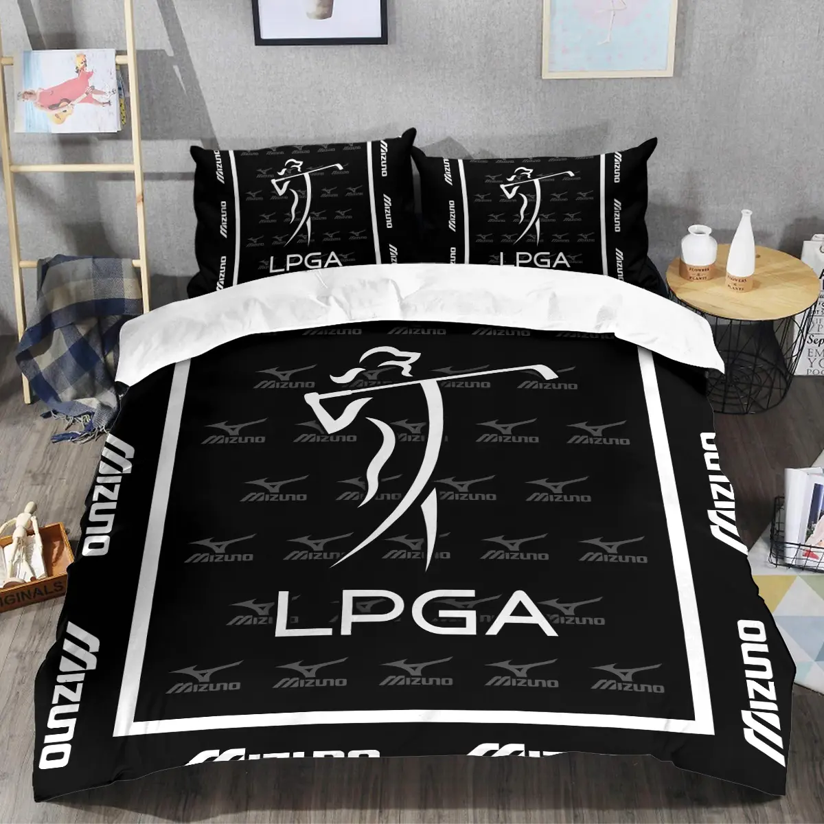 LPGA Tournament Mizuno Brand Exclusive Logo All Over Prints BLLPGA221024A01MIZSJT - Bedding Set