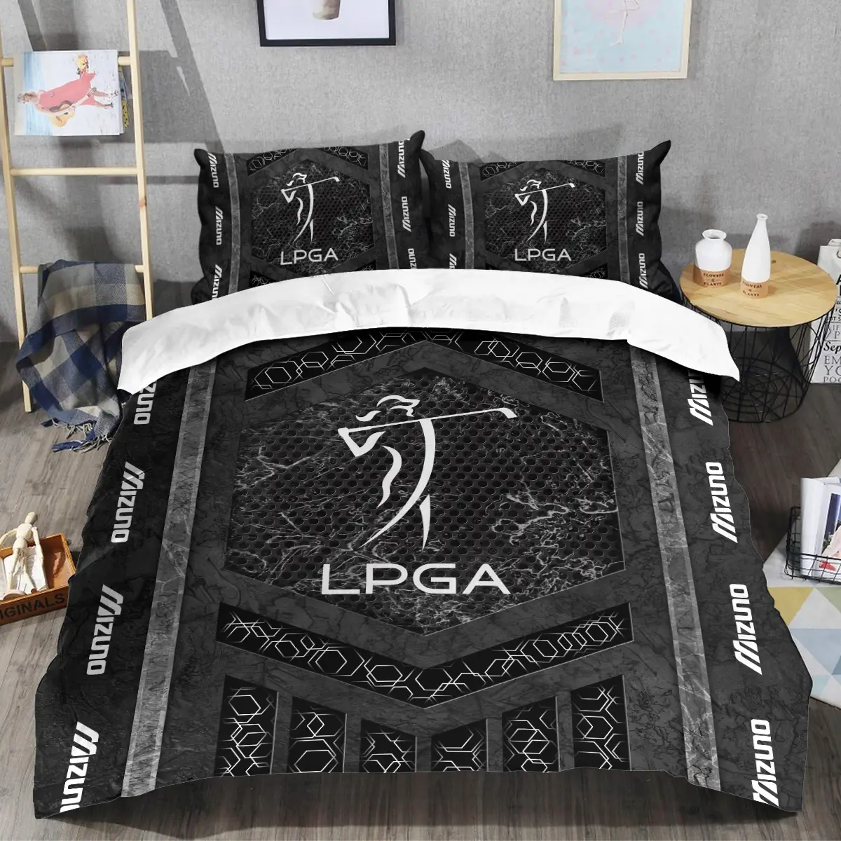 LPGA Tournament Mizuno Brand Exclusive Logo All Over Prints BLLPGA231024A01MIZSJT - Bedding Set