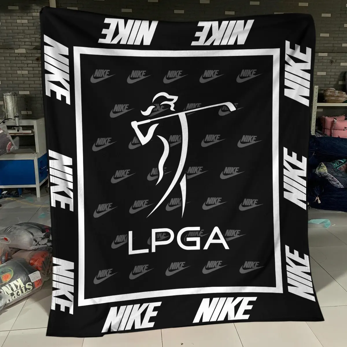 FedEx St. Jude Championship Tournament Nike Brand Exclusive Logo All Over Prints BLFED221024A01NKBLK - Blanket