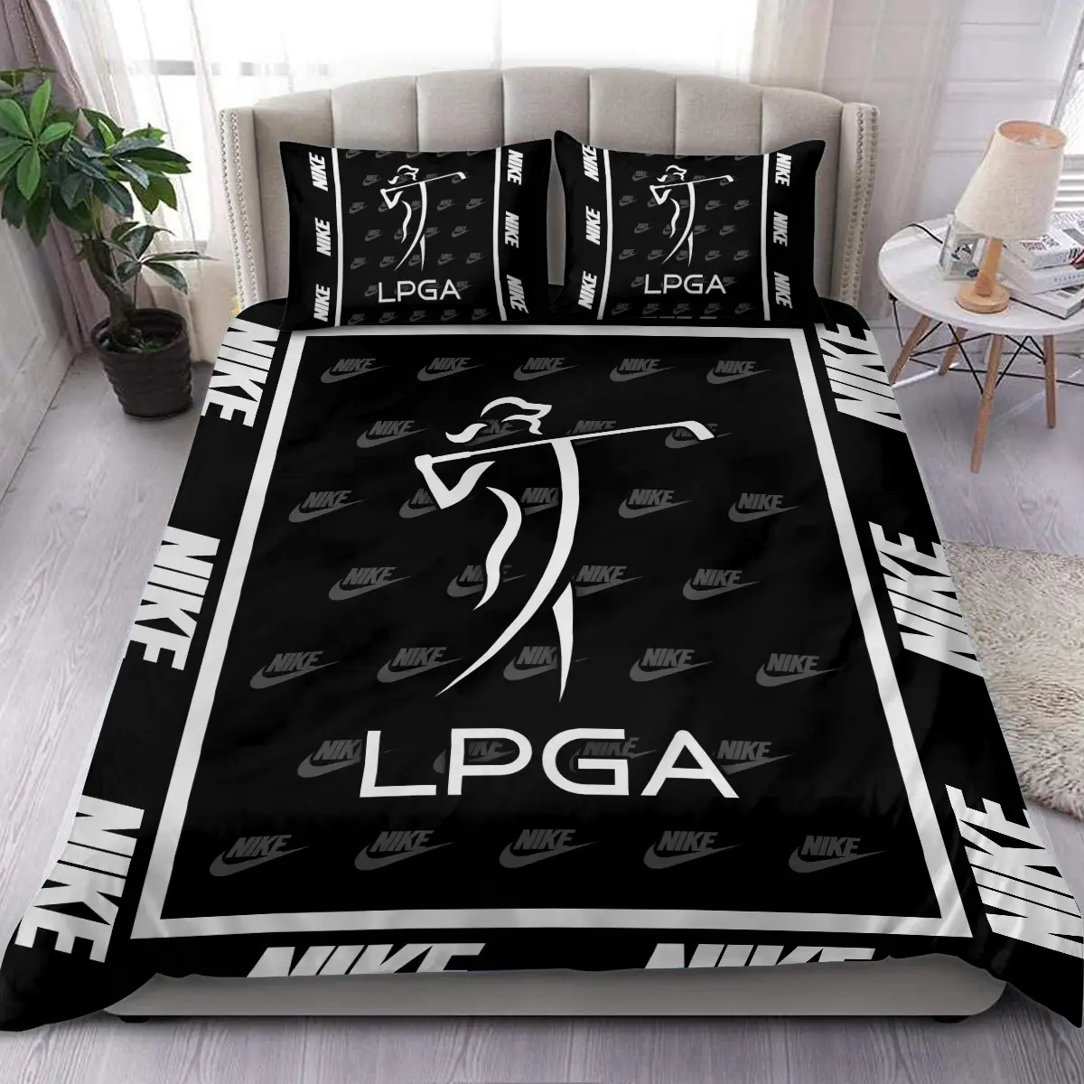 LPGA Tournament Nike Brand Exclusive Logo All Over Prints BLLPGA221024A01NKSJT - Bedding Set