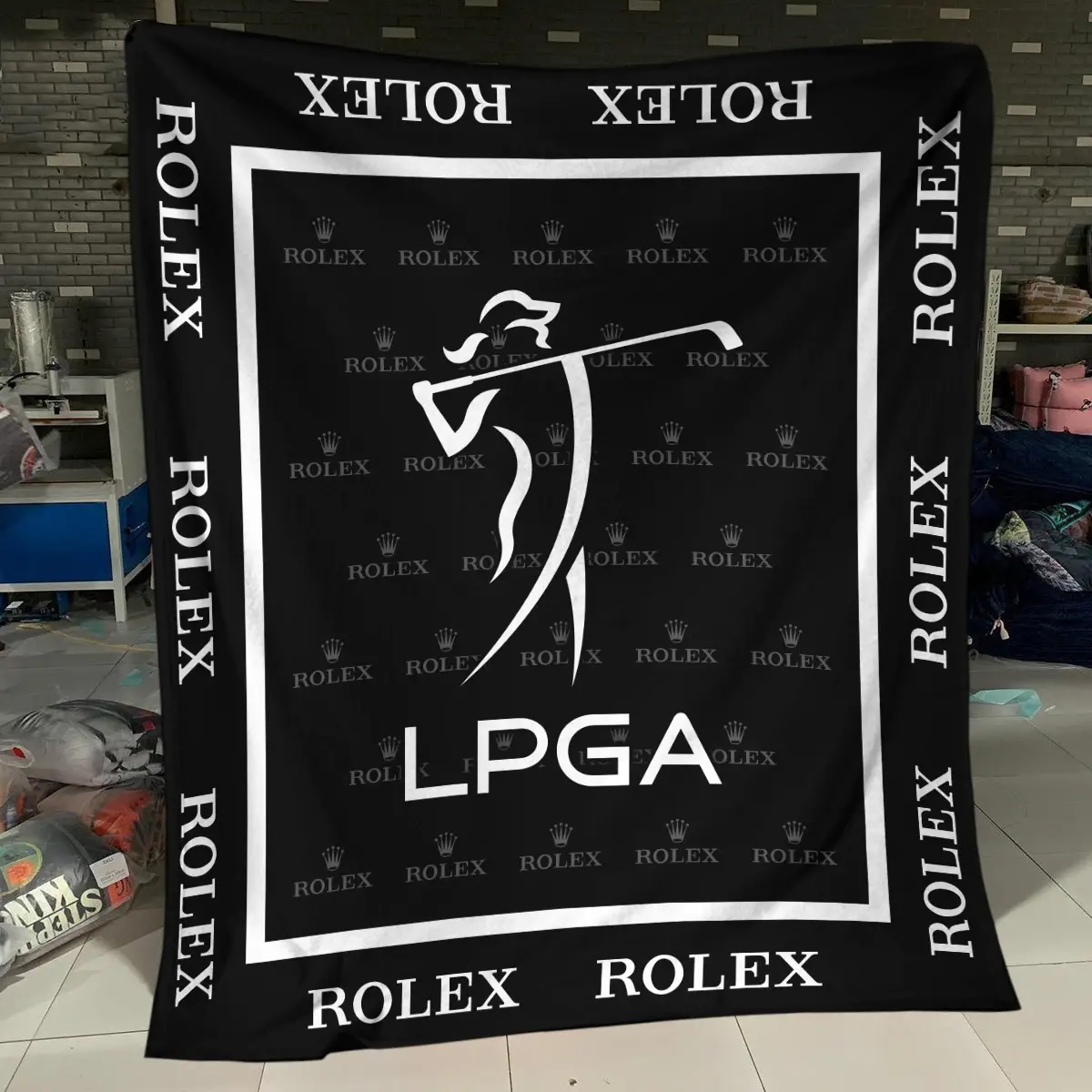 LPGA Tournament Rolex Brand Exclusive Logo All Over Prints BLLPGA221024A01ROXBLK - Blanket