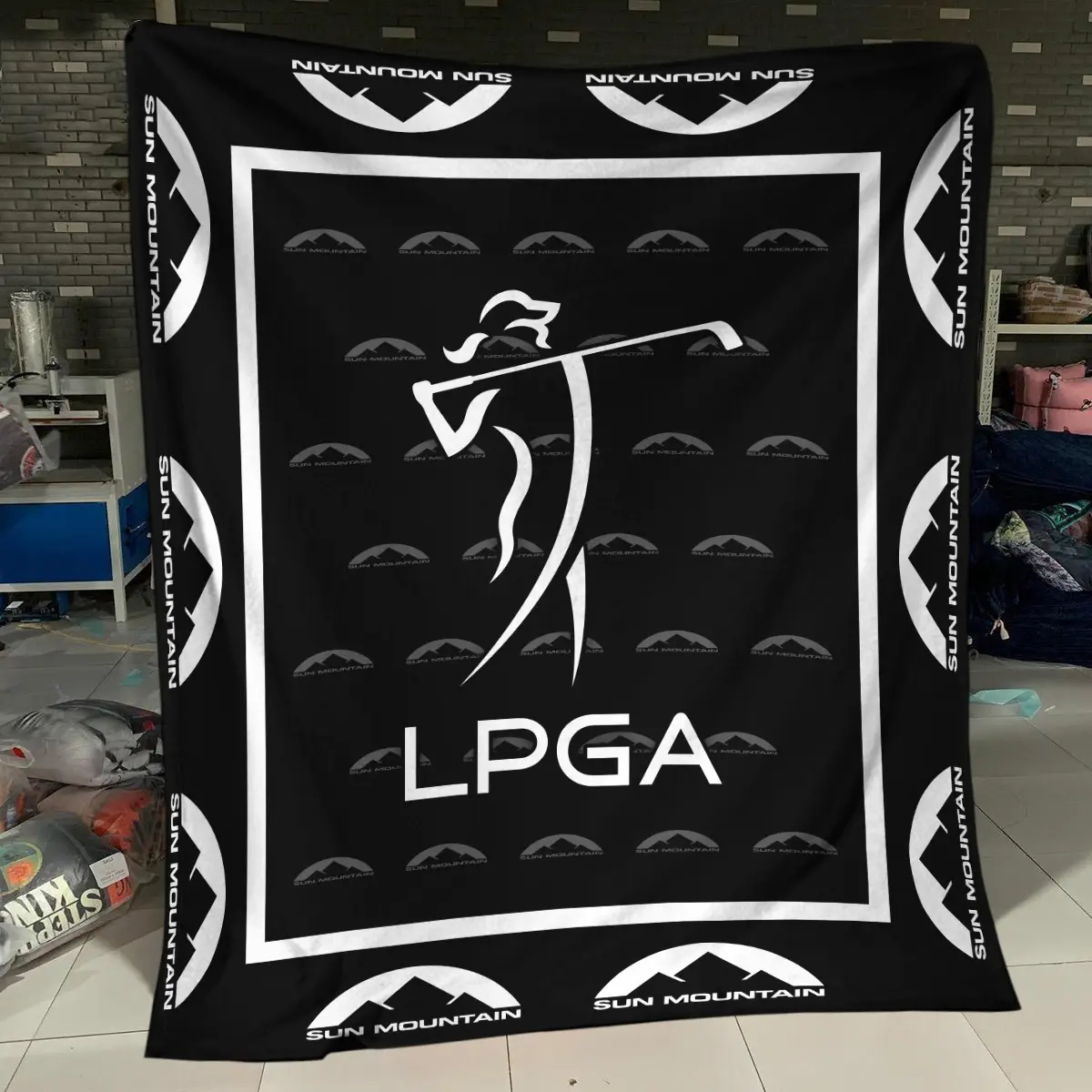 The Players Championship Tournament Sun Mountain Brand Exclusive Logo All Over Prints BLTPS221024A01SMBLK - Blanket