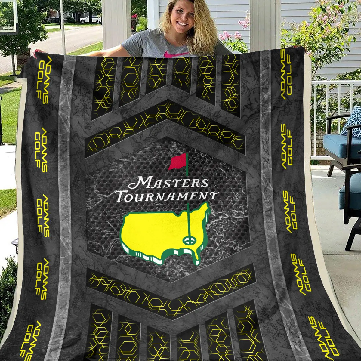 Masters Tournament Tournament Adams Golf Brand Exclusive Logo All Over Prints BLMT231024A01AGBLK - Blanket