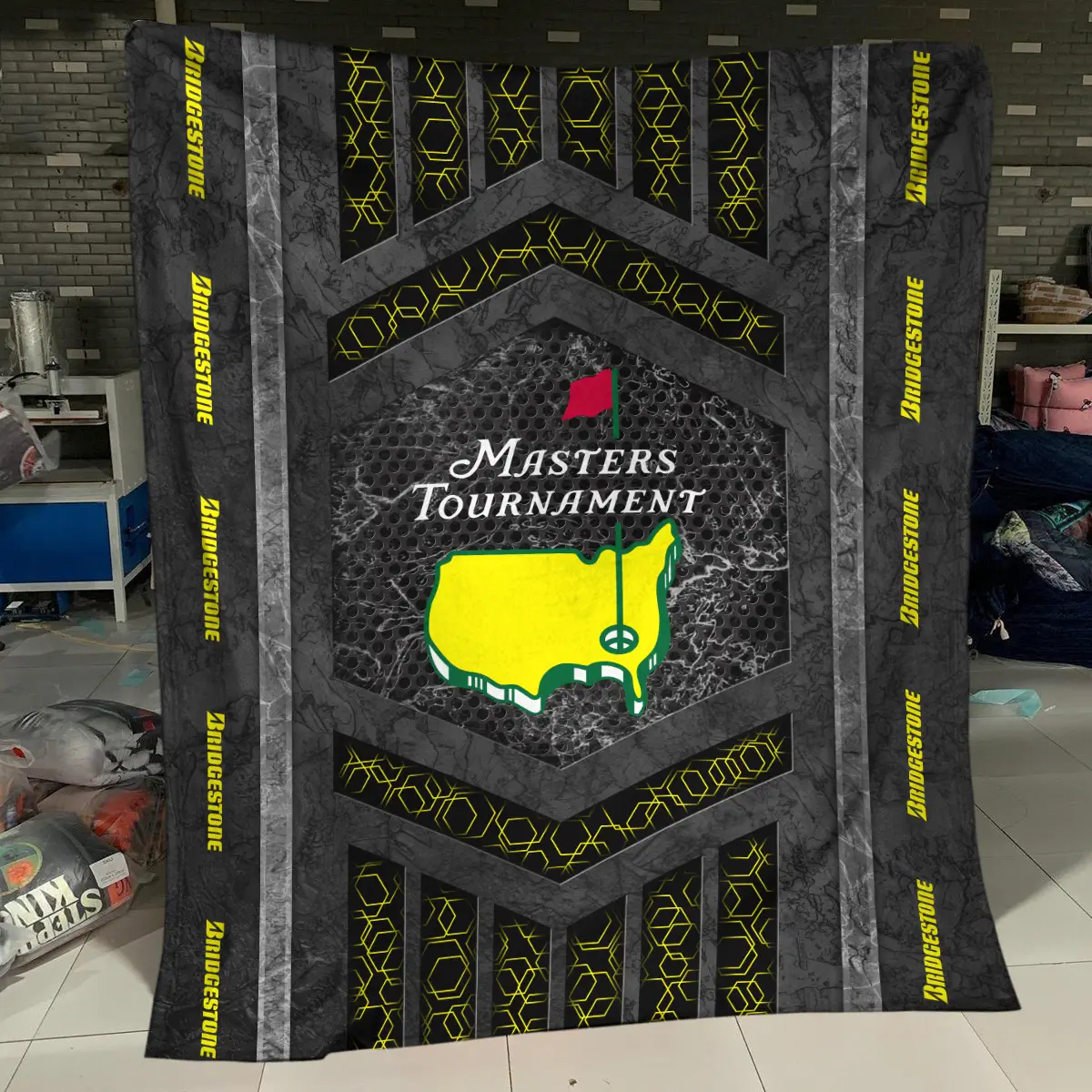 Masters Tournament Tournament Bridgestone Golf Brand Exclusive Logo All Over Prints BLMT231024A01BRBLK - Blanket