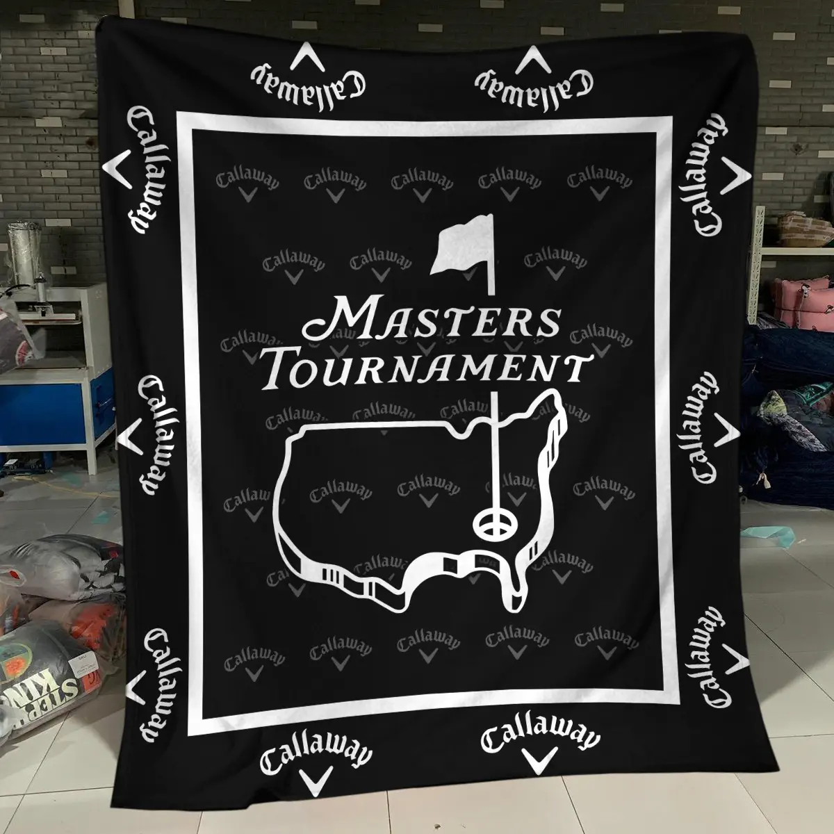 Masters Tournament Tournament Callaway Brand Exclusive Logo All Over Prints BLMT221024A01CLWBLK - Blanket