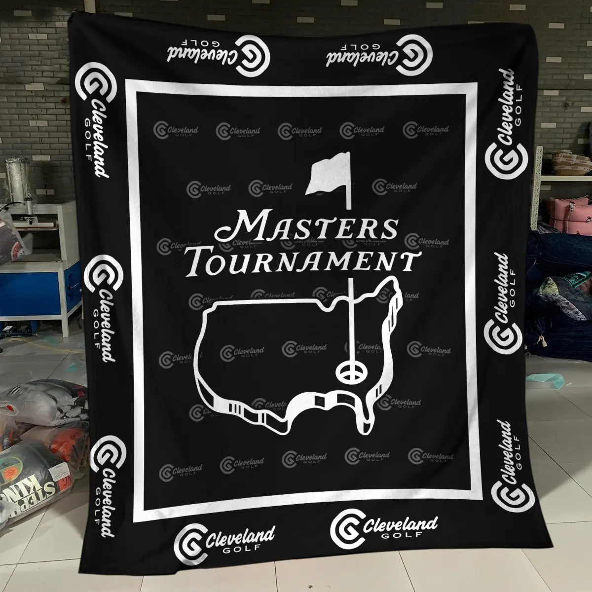 The Open Championship Tournament Cleveland Golf Brand Exclusive Logo All Over Prints BLTOC221024A01CLBLK - Blanket