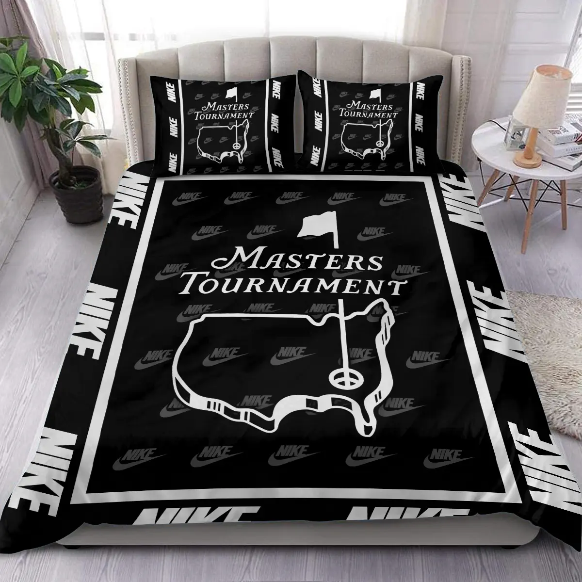 The Open Championship Tournament Nike Brand Exclusive Logo All Over Prints BLTOC221024A01NKSJT - Bedding Set