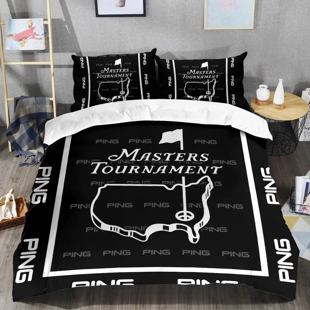 Masters Tournament Tournament Ping Brand Exclusive Logo All Over Prints BLMT221024A01PISJT - Bedding Set