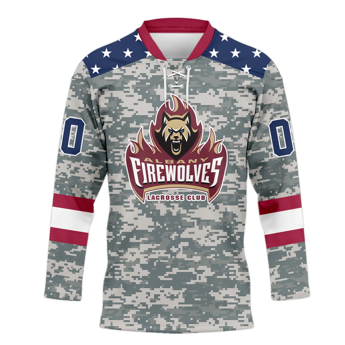 Special Release Albany FireWolves Lace Neck Jersey All Over Print HONLL090824A01ALBLNJ