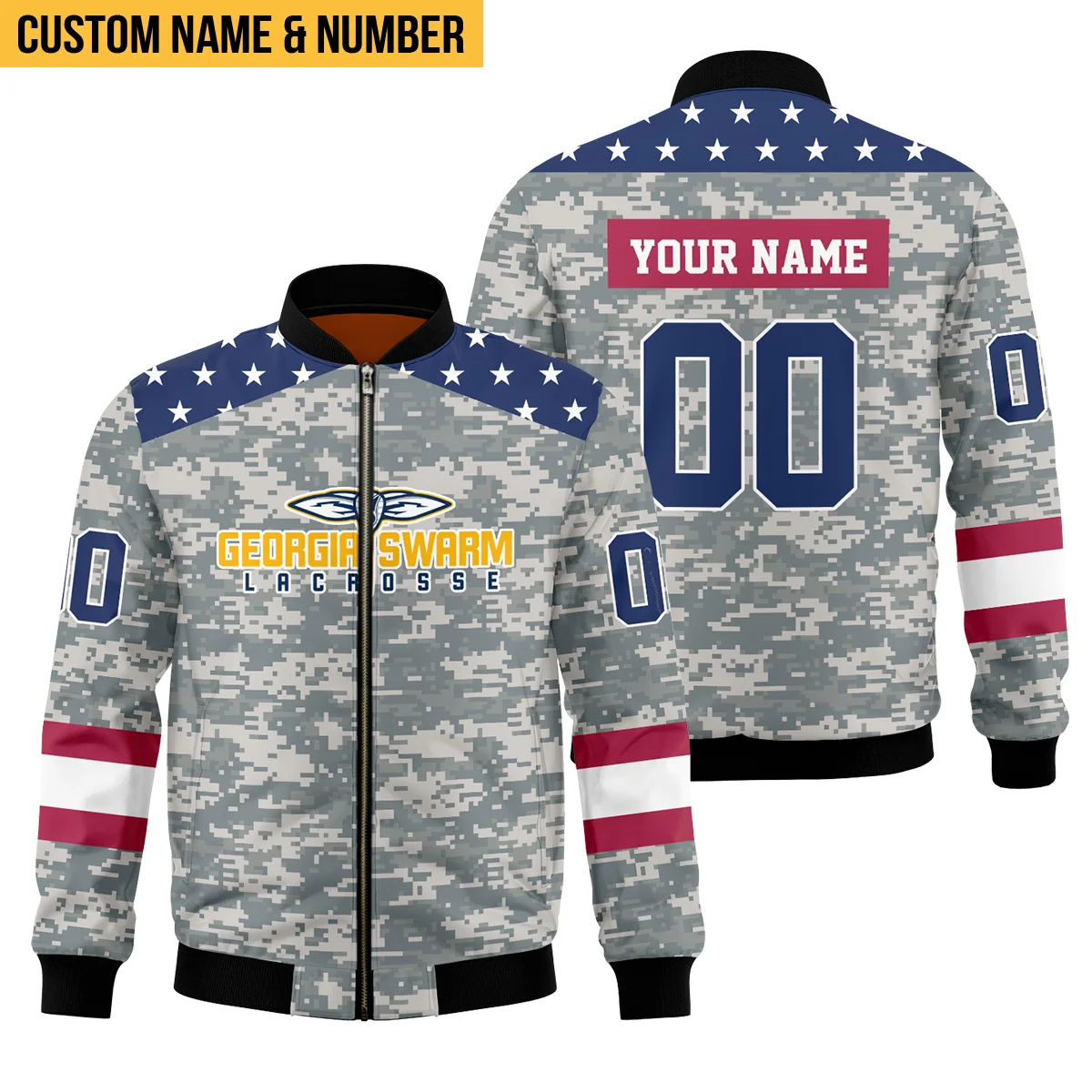 Special Release Bomber Jacket  Georgia Swarm National Lacrosse League All Over Prints HONLL090824A01GEOBB