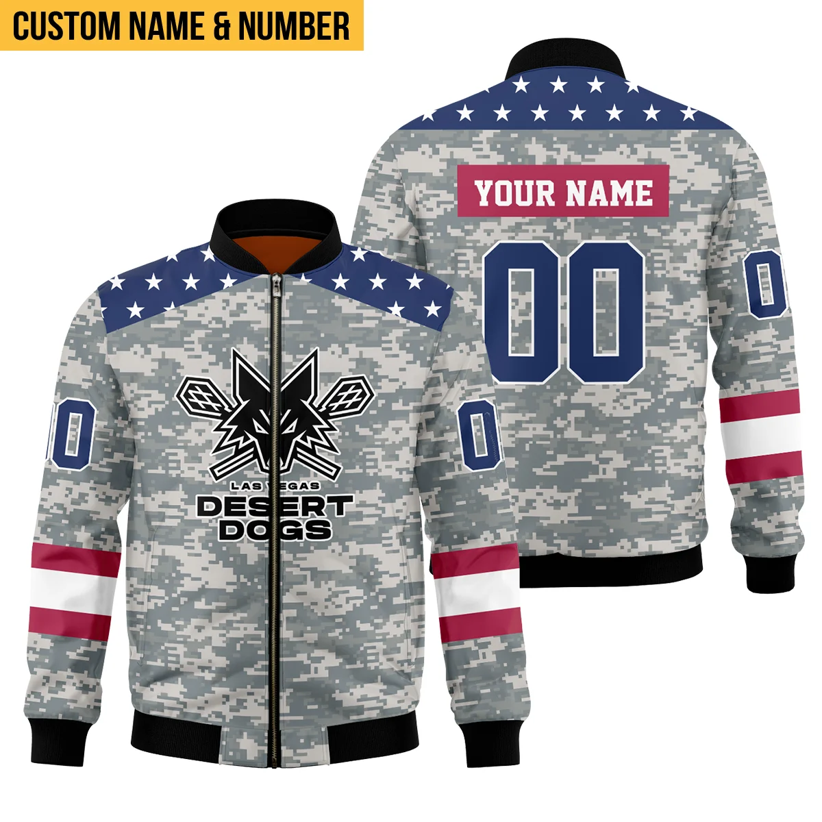 Special Release Bomber Jacket  Las Vegas Desert Dogs National Lacrosse League All Over Prints HONLL090824A01LVDBB