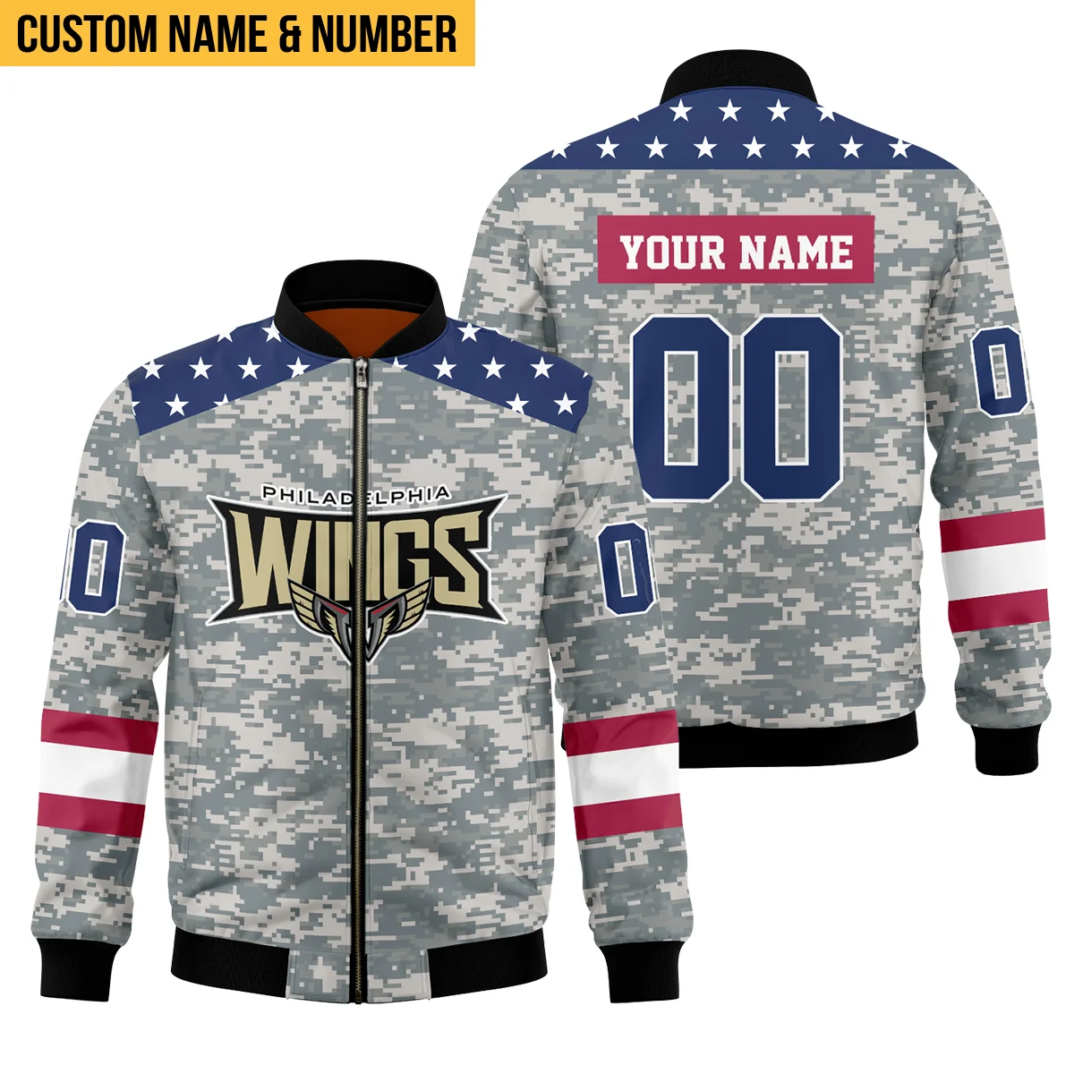 Special Release Bomber Jacket  Philadelphia Wings National Lacrosse League All Over Prints HONLL090824A01PHIBB