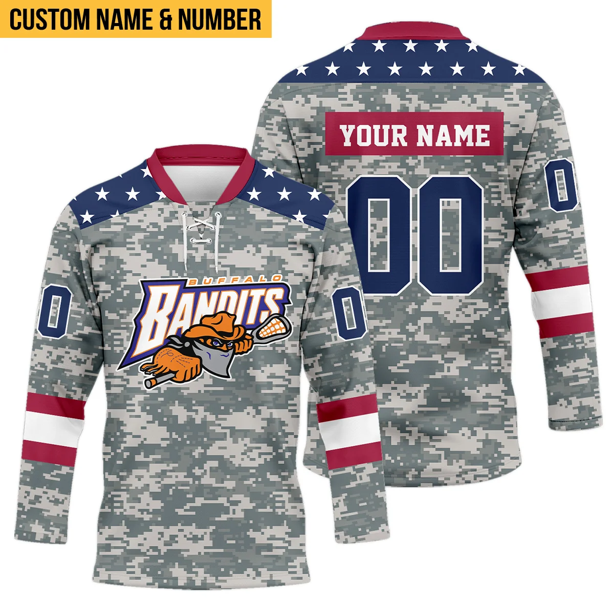 Special Release Buffalo Bandits Lace Neck Jersey All Over Print HONLL090824A01BUFLNJ