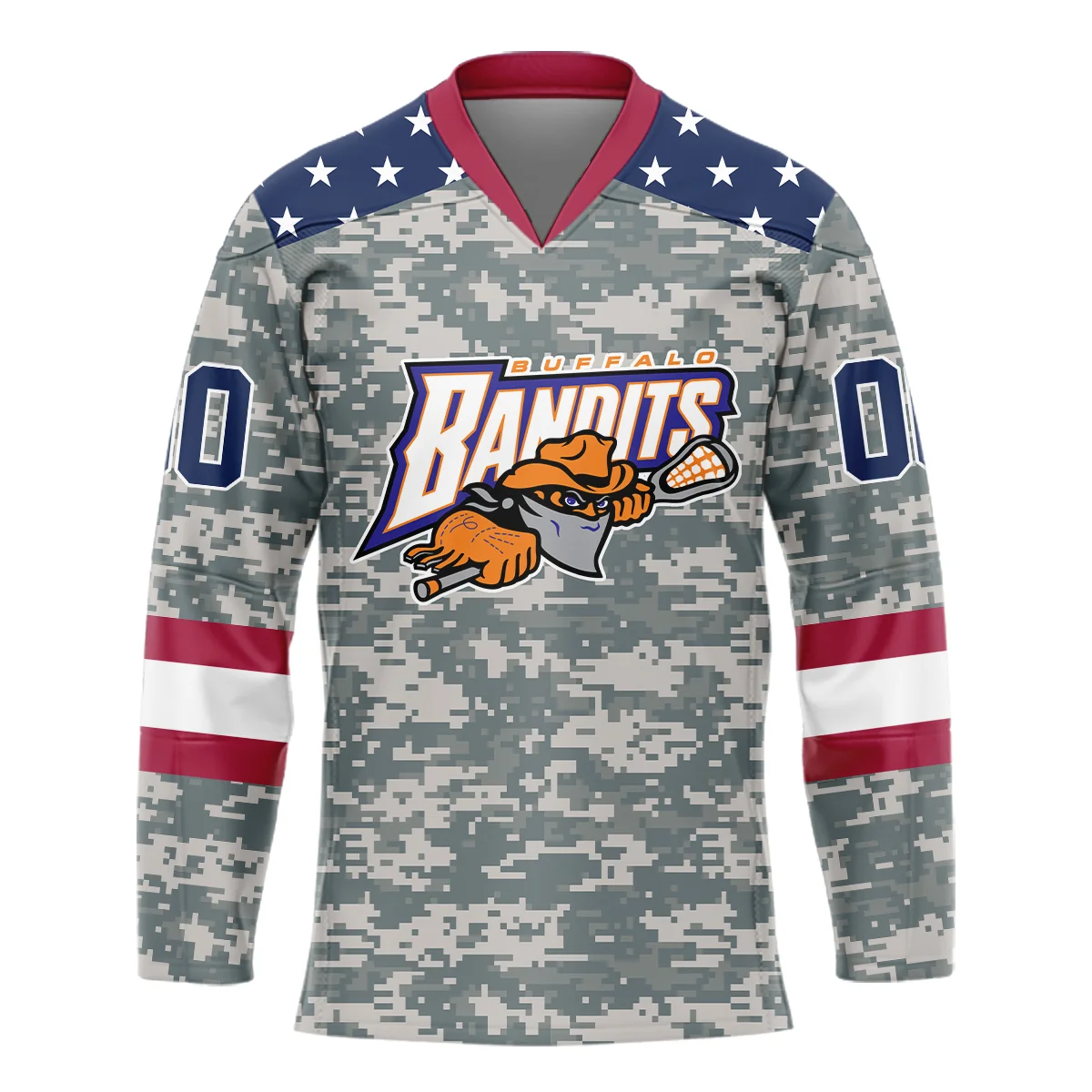 Special Release Buffalo Bandits V-Neck Jersey All Over Print HONLL090824A01BUFVJ