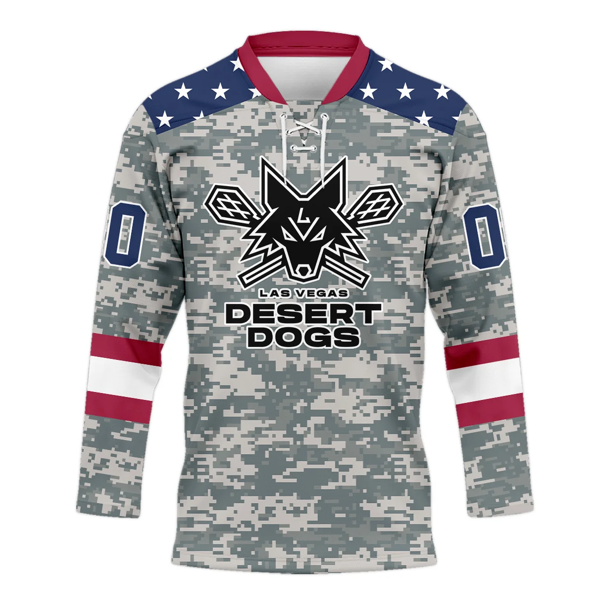 Special Release Las Vegas Desert Dogs Lace Neck Jersey All Over Print HONLL090824A01LVDLNJ