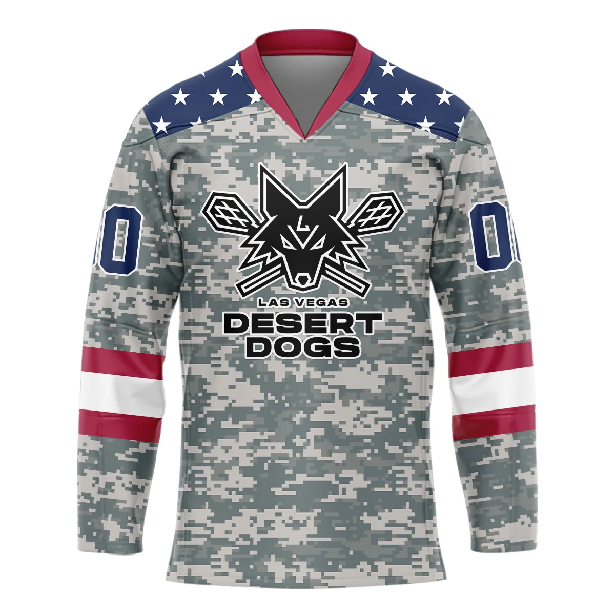 Special Release Las Vegas Desert Dogs V-Neck Jersey All Over Print HONLL090824A01LVDVJ