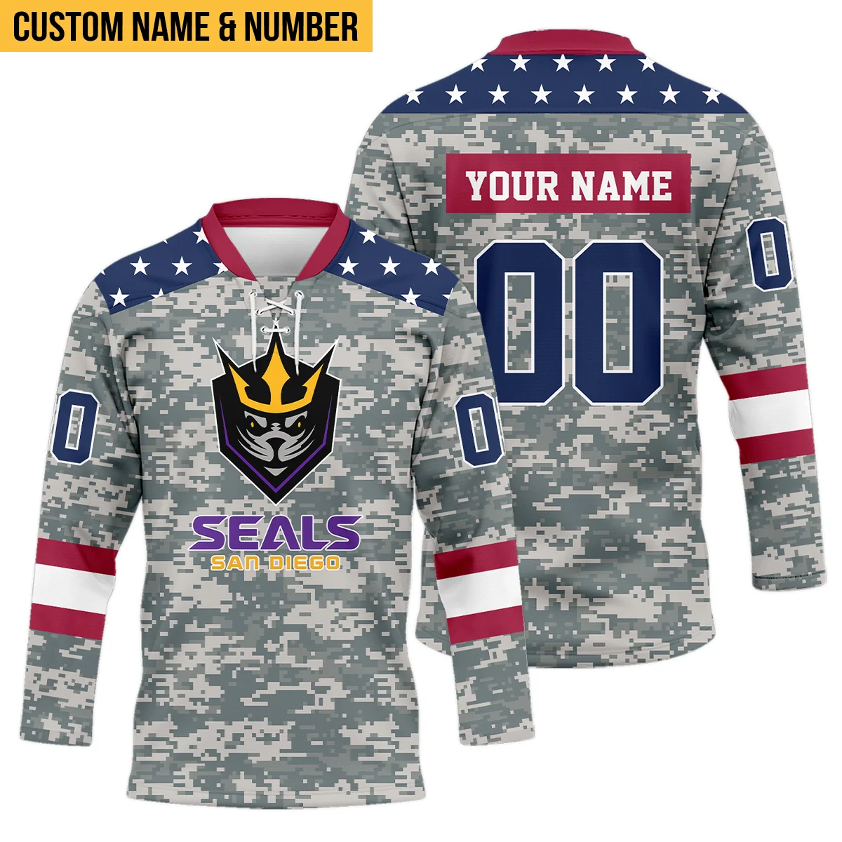 Special Release San Diego Seals Lace Neck Jersey All Over Print HONLL090824A01SDLNJ