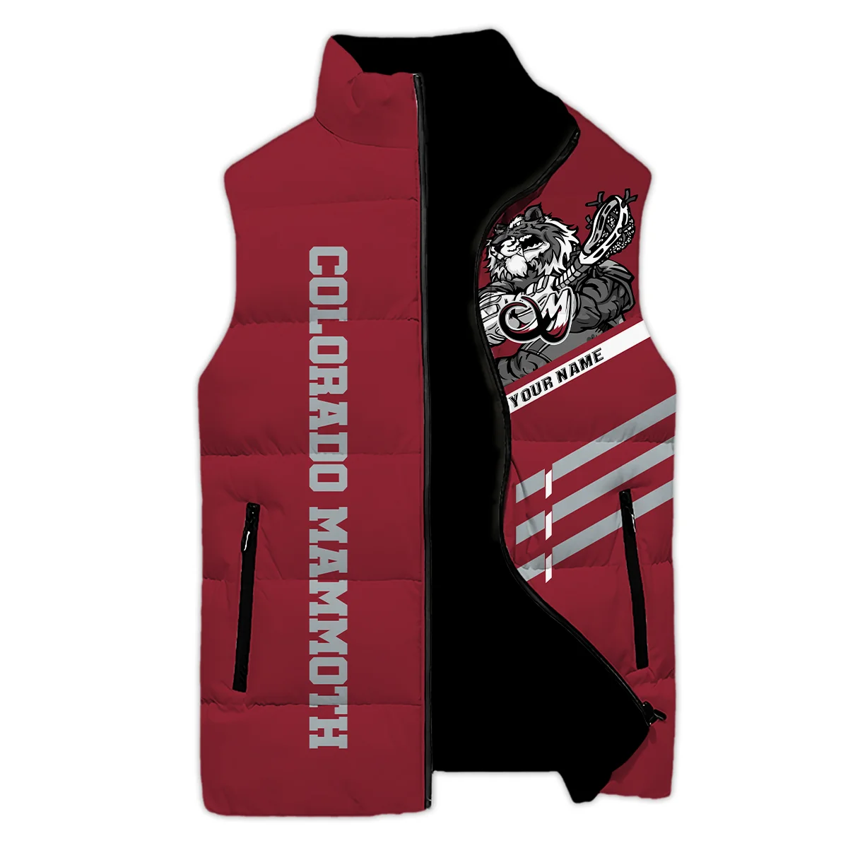 Special Release Sleeveless Puffer Jacket Colorado Mammoth National Lacrosse League All Over Prints HONLL080824A01COL