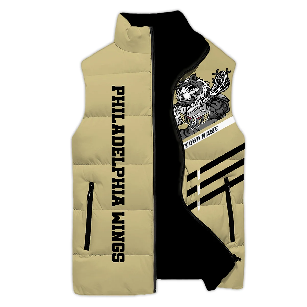 Special Release Sleeveless Puffer Jacket Philadelphia Wings National Lacrosse League All Over Prints HONLL080824A01PHI