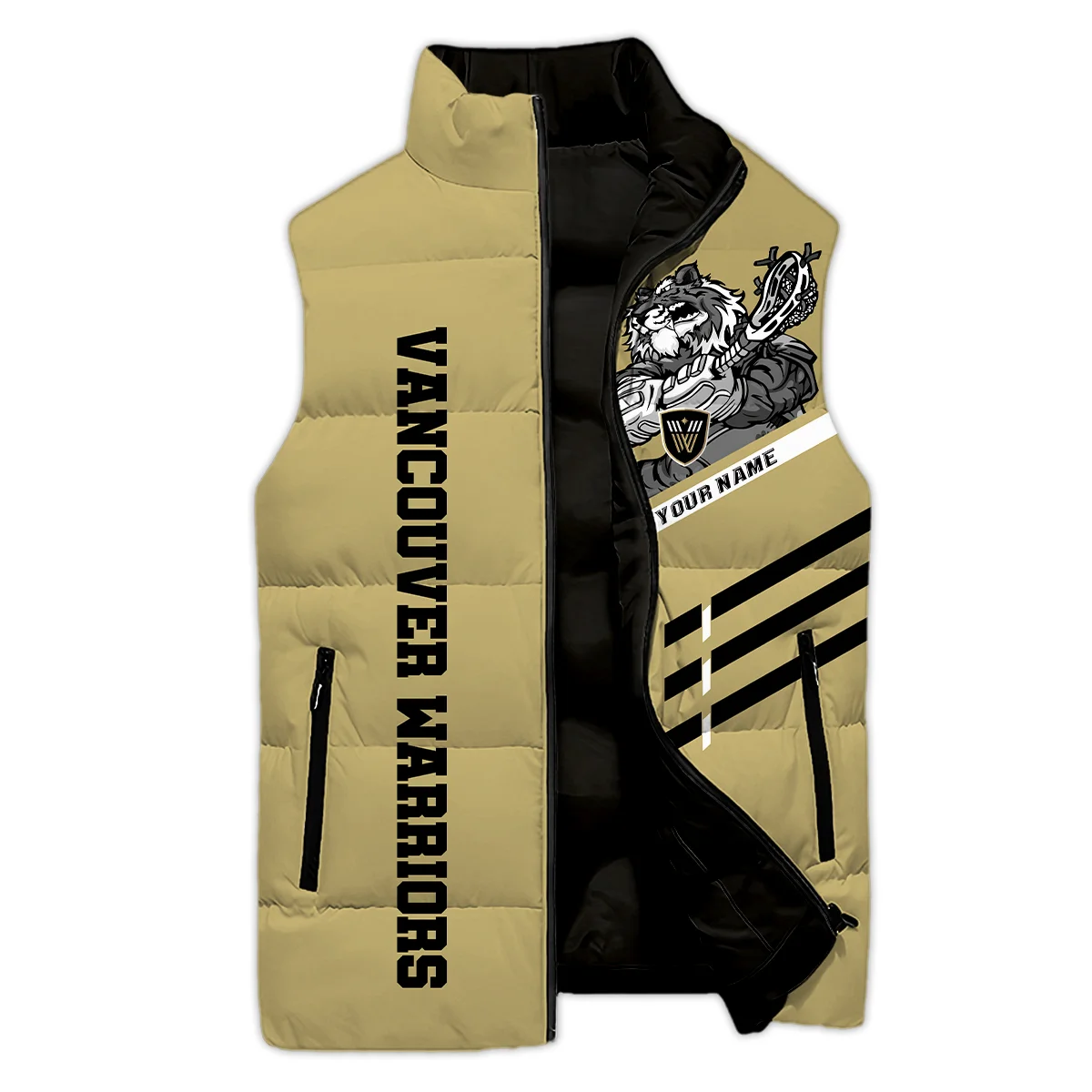 Special Release Sleeveless Puffer Jacket Vancouver Warriors National Lacrosse League All Over Prints HONLL080824A01VAN