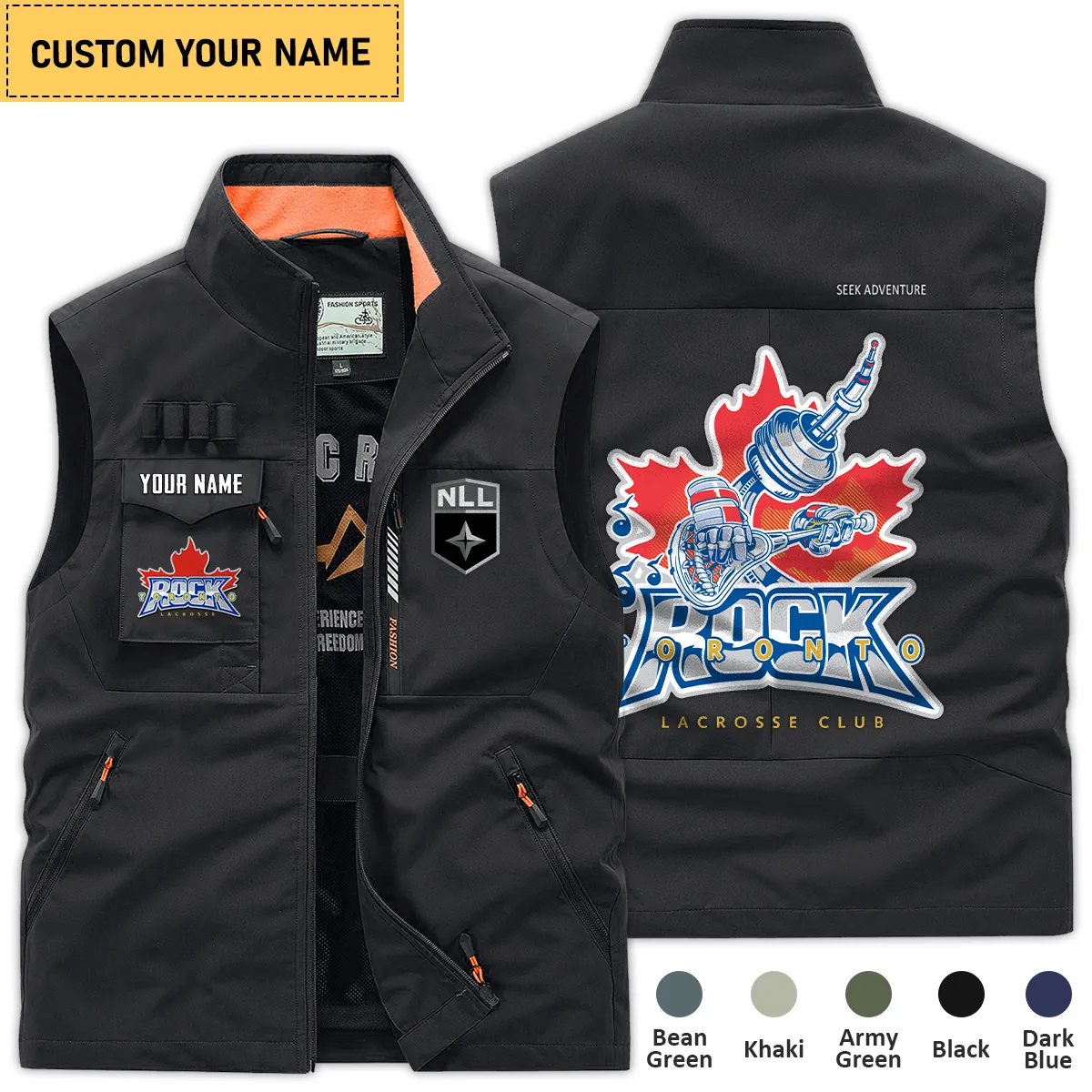 Special Release Vancouver Warriors National Hockey League Outdoor Sleeveless Vest QTLC30724A1VAN - Army Green