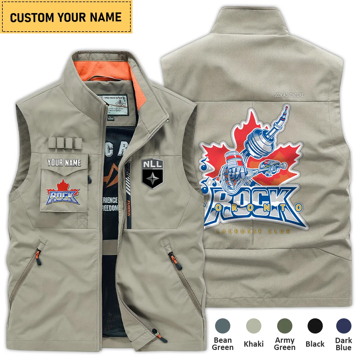 Special Release Toronto Rock National Hockey League Outdoor Sleeveless Vest QTLC30724A1TOR - Dark Blue