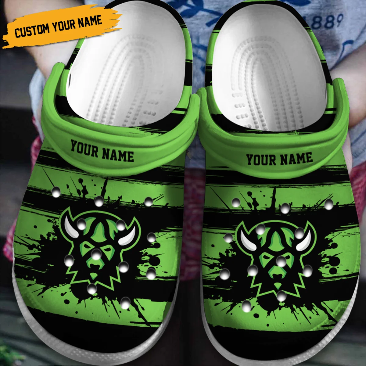 Personalized Brush Pattern Saskatchewan Rush Classic Crocs All Over Print HONLL300724C01SAS