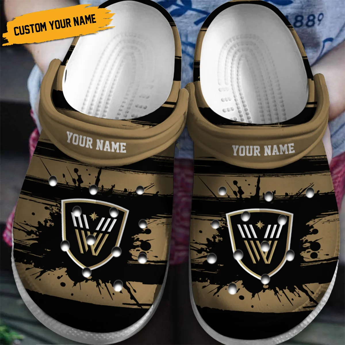 Personalized Brush Pattern Vancouver Warriors Classic Crocs All Over Print HONLL300724C01VAN