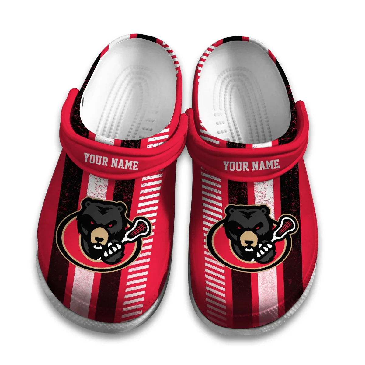 Personalized Color Mix Grunge Pattern Ottawa Black Bears Classic Crocs All Over Print HONLL010824C01OBB