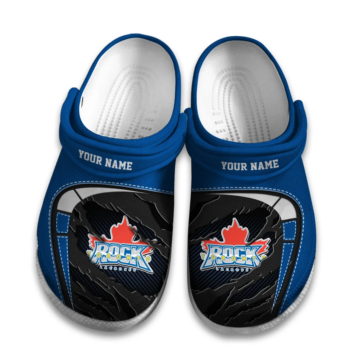 Personalized Color Torn Leather Metal Background Toronto Rock Classic Crocs All Over Print HONLL050824C01TOR