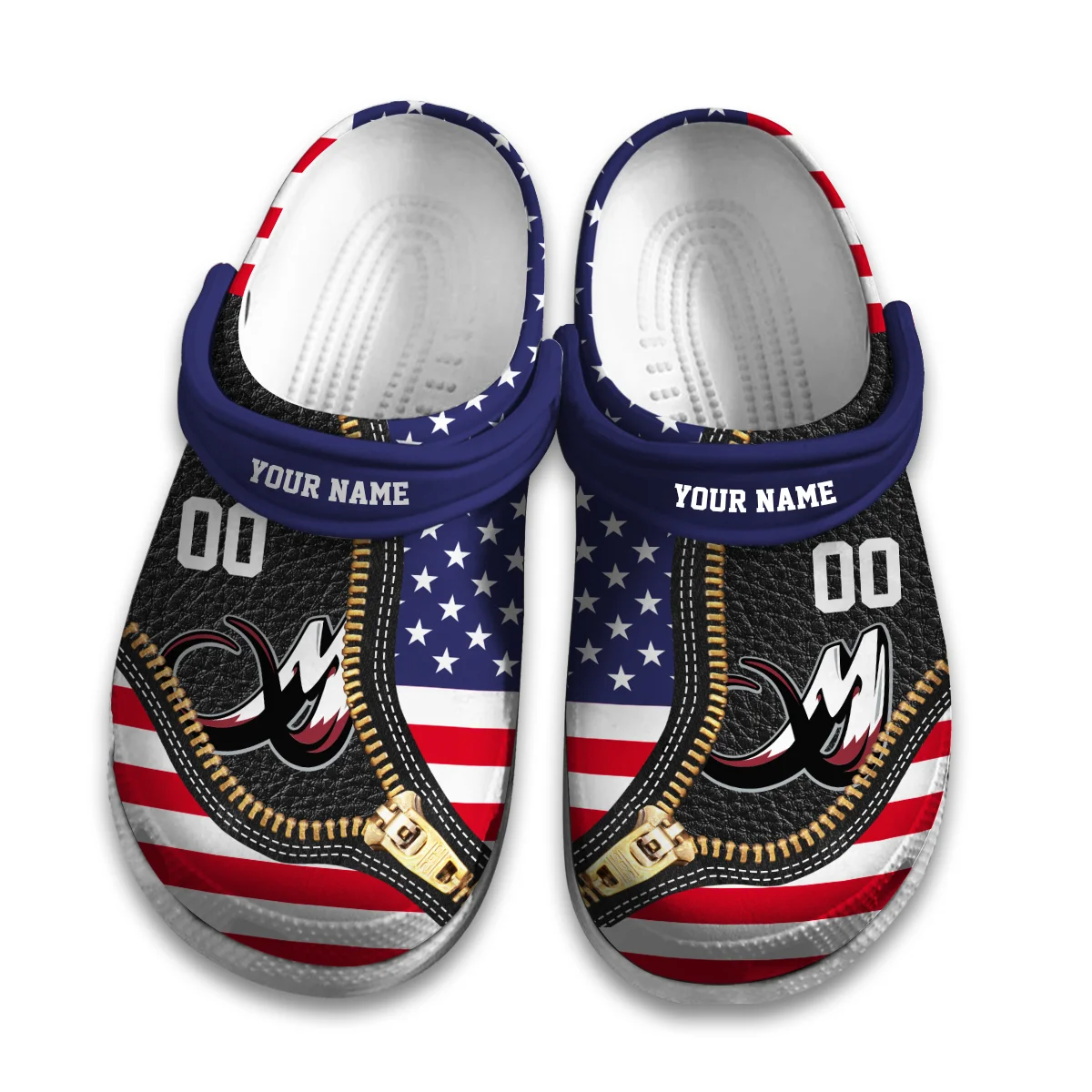 Personalized Flag USA Zip Leather Pattern Colorado Mammoth Classic Crocs All Over Print HONLL030824C01COL