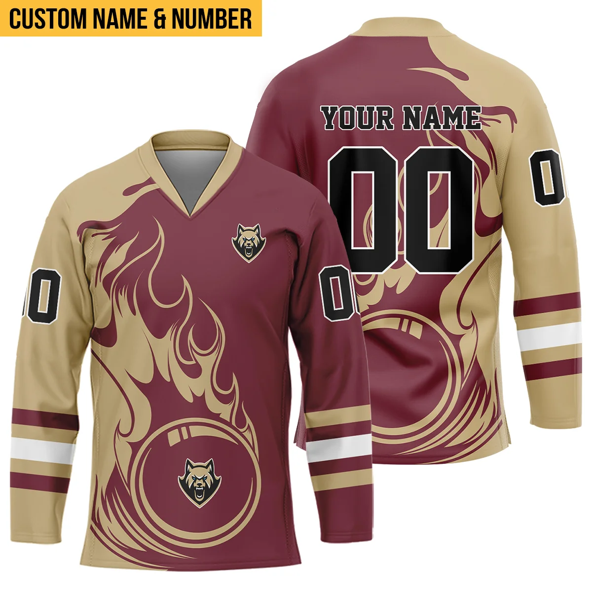 Personalized Gift Albany FireWolves Color Mix Fire National Lacrosse League V-Neck Jersey All Over Print HONLL130824A01ALBVJ