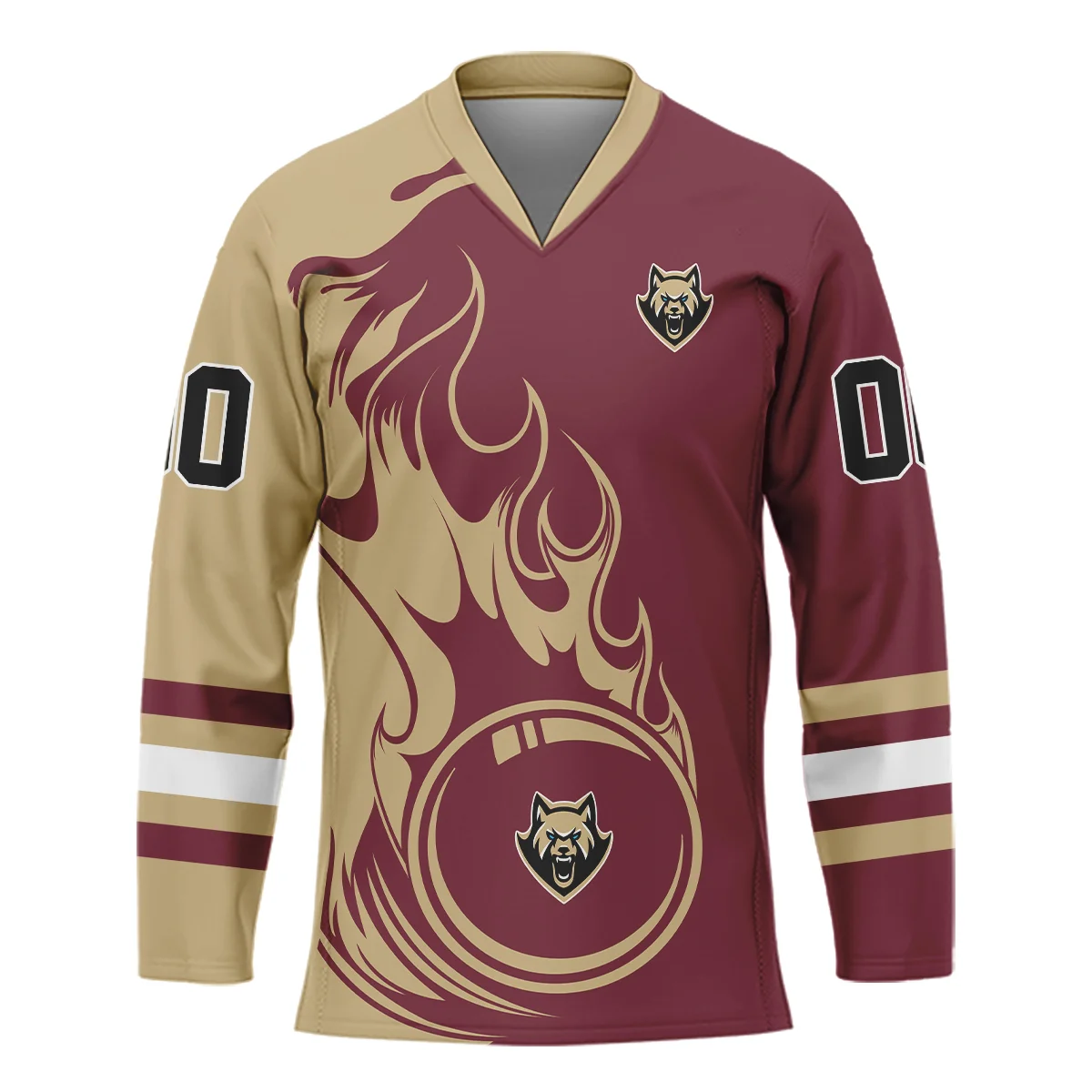 Personalized Gift Albany FireWolves Color Mix Fire National Lacrosse League V-Neck Jersey All Over Print HONLL130824A01ALBVJ