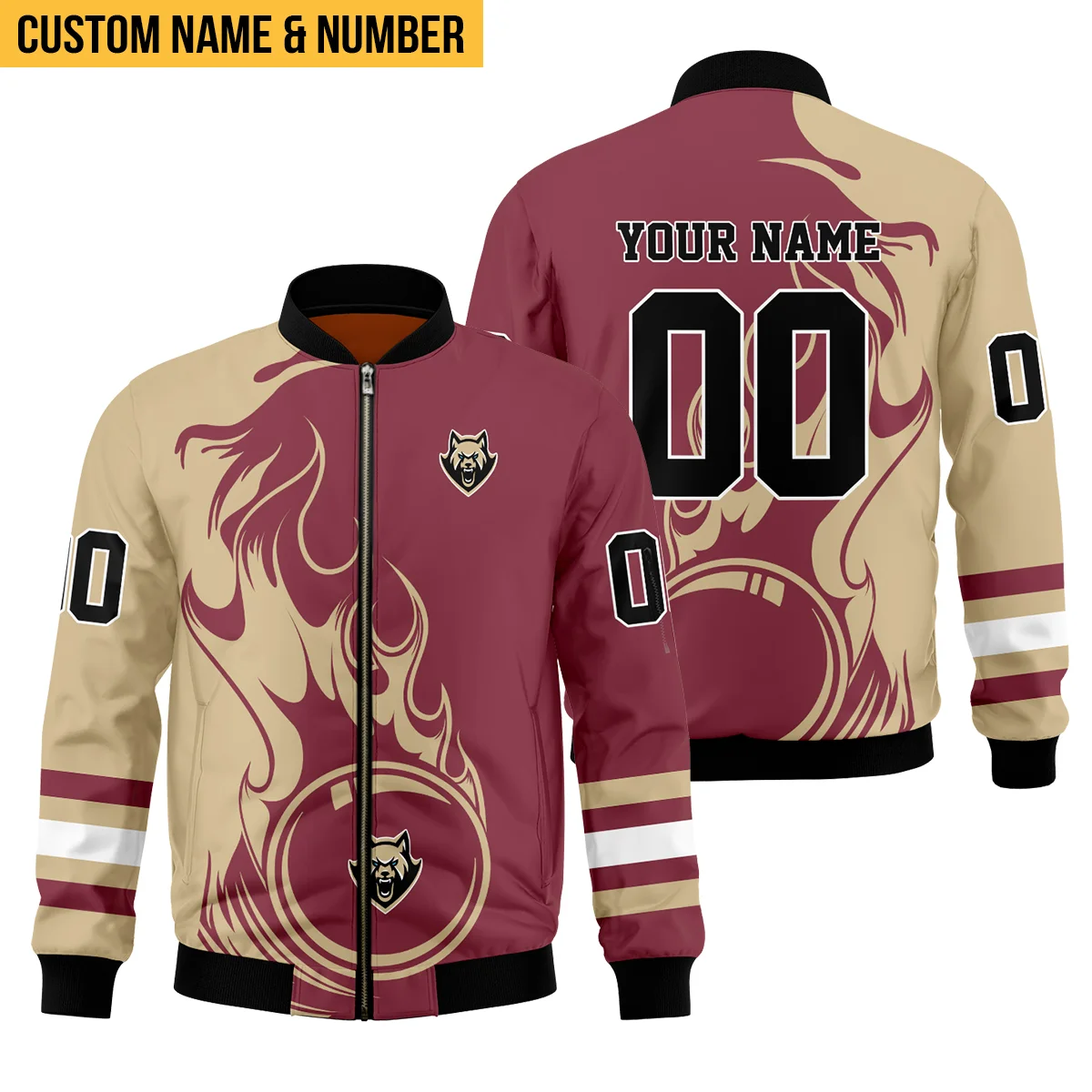 Personalized Gift Bomber Jacket  Albany FireWolves National Lacrosse League All Over Prints HONLL130824A01ALBBB